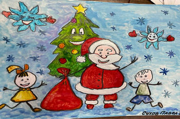27 декабря в Детском отделении провели итог конкурса рисунков «Новогодние улыбки»